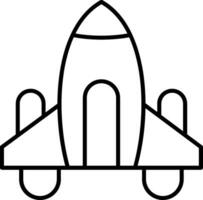 Spaceship Line Icon vector