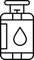 Gas Cylinder Line Icon vector