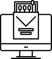 Match Box Line Icon vector