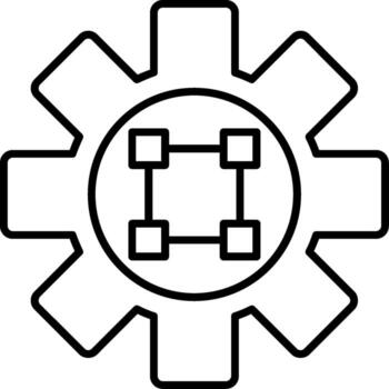 icono de línea de editor de texto vector