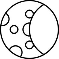 Moon Phase Line Icon vector