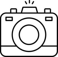 icono de línea de cámara de fotos vector