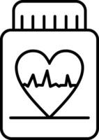 Pill Line Icon vector