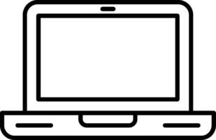 Laptop Computer Line Icon vector