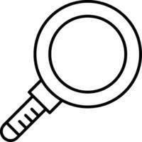 Magnifying Glass Line Icon vector