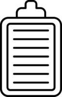 Clipboard Line Icon vector