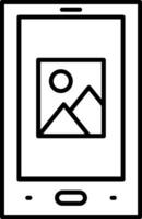 Tablet Line Icon vector