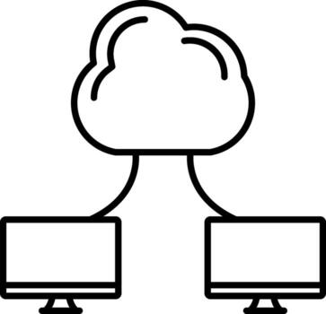 Cloud Computing Line Icon vector