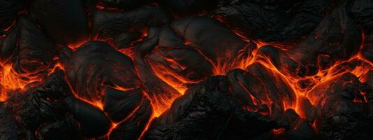 AI generated Vivid lava texture in eruption. AI generative. photo