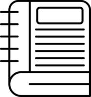 Notebook Line Icon vector