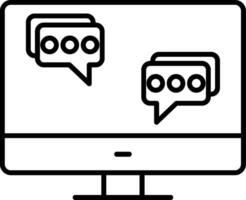 Chat Line Icon vector