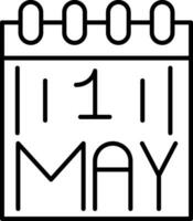 Calendar Line Icon vector
