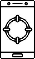 Target Line Icon vector