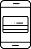 Mobile Banking Line Icon vector