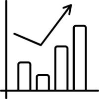 Bar Chart Line Icon vector