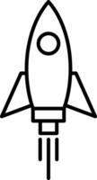Rocket Line Icon vector