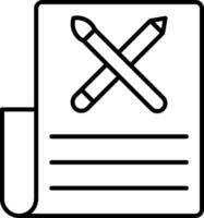 Document Line Icon vector