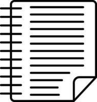 Notes Line Icon vector