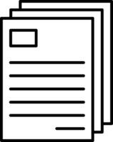 Paper Line Icon vector