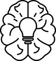 Brain Line Icon vector