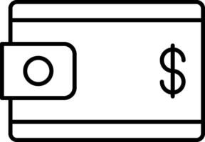 Wallet Line Icon vector