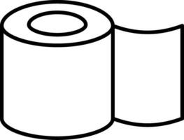 Tissue Roll Line Icon vector