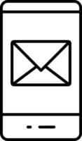 icono de línea de correo vector