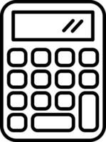 Calculator Line Icon vector