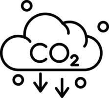 Co2 Line Icon vector