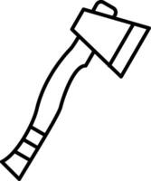 Hatchet Line Icon vector