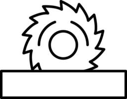 Circular Saw Line Icon vector