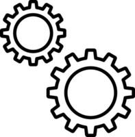 Gears Line Icon vector