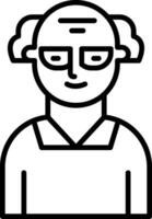 Scientist Line Icon vector