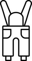 Coveralls Line Icon vector