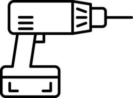 Drill Line Icon vector