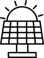 Solar Panel Line Icon vector