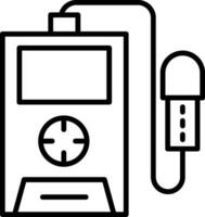 Radiation Detector Line Icon vector