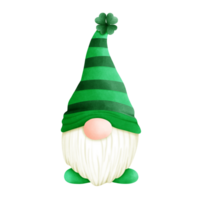 st. patrick's journée gnome, st. patrick's journée agrafe art, st. patrick's journée décoratif illustration, st. patrick's journée graphique png