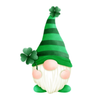 st. patrick's journée gnome, st. patrick's journée agrafe art, st. patrick's journée décoratif illustration, st. patrick's journée graphique png