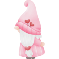 rose gnome, mignonne personnage clipart pro png