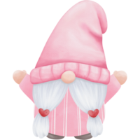 Pink gnome, cute character clipart Pro PNG