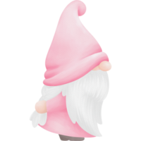 rosado gnomo, linda personaje clipart Pro png