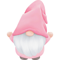 roze kabouter, schattig karakter clip art pro PNG