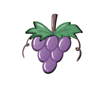 les raisins violet style png