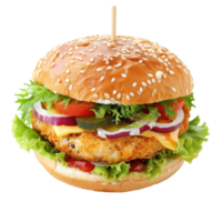 ai gerado saboroso carne hamburguer isolado png