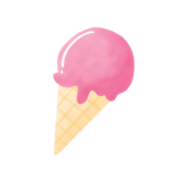 Ice cream pink orange png