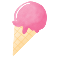 Ice cream pink orange png