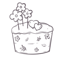 hand drawn of cake png