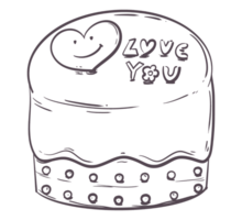 hand drawn of cake png