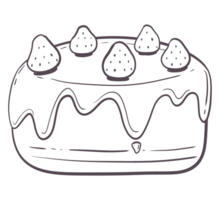 Hand gezeichnet von Kuchen png